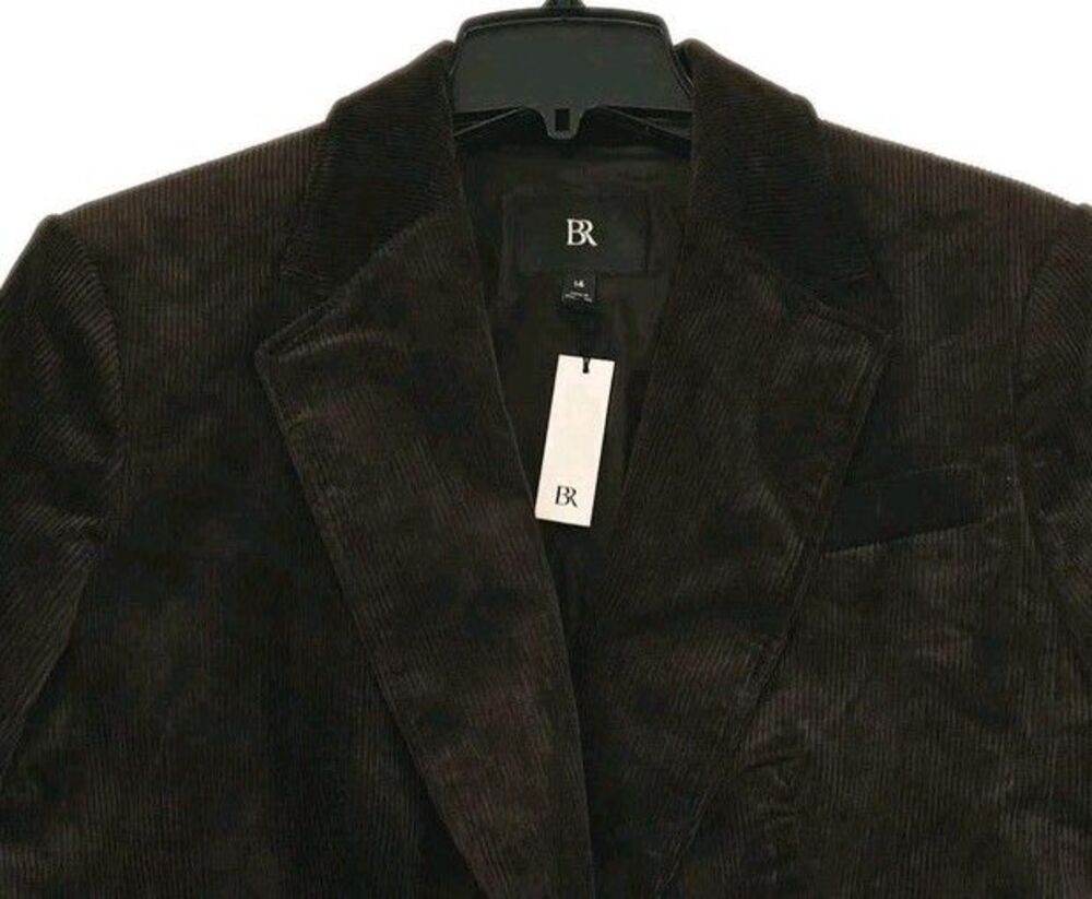 Banana Republic Wide Wale Costa Coffee Brown Corduroy Oversized Blazer Size 14